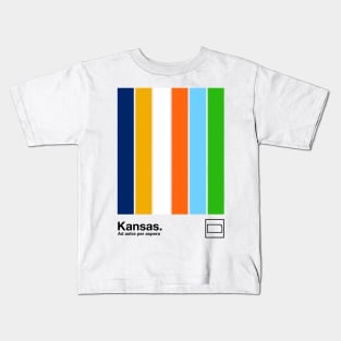 Kansas // Original Minimalist Artwork Poster Design Kids T-Shirt